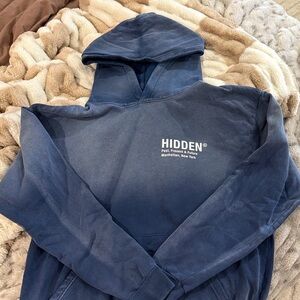 HIDDEN // NAVY BLUE GRADIENT HOODIE